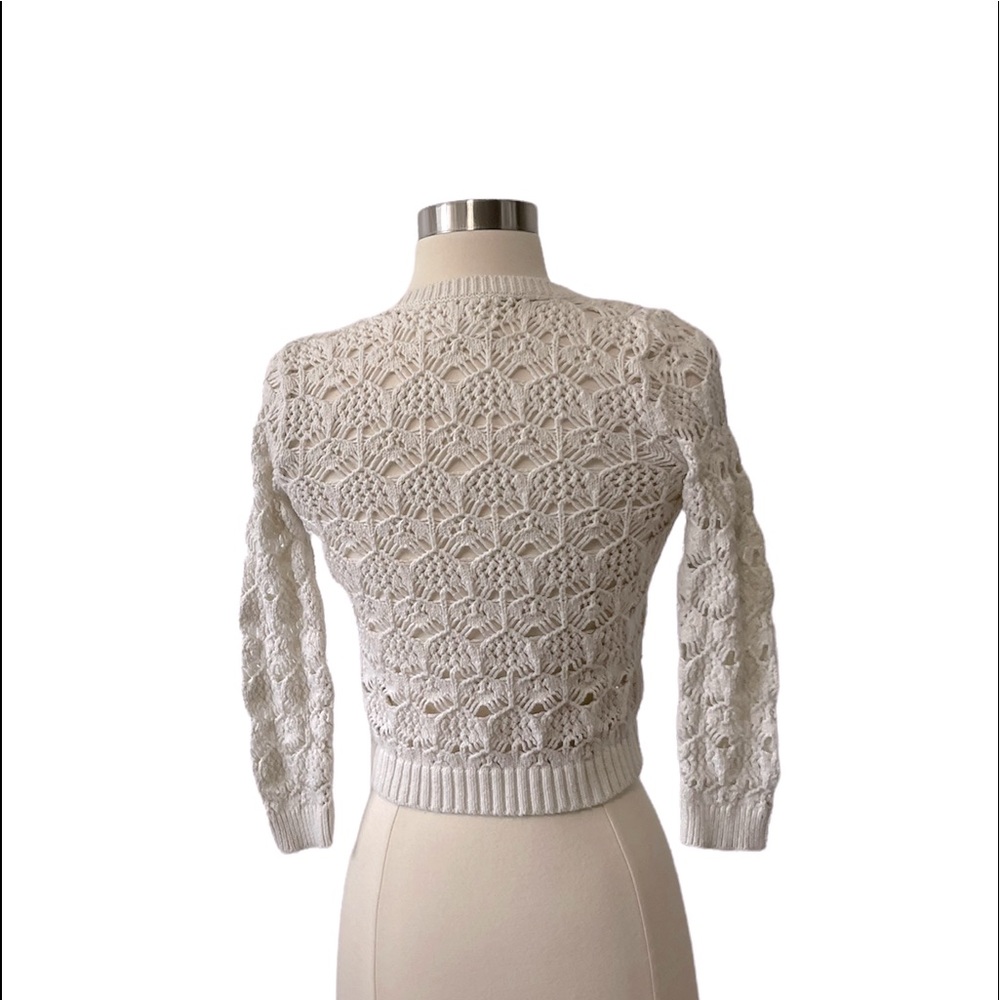 Hollister California Women’s Knit Cardigan Sweater Top Size XS Cream in Color - Picture 3 of 6